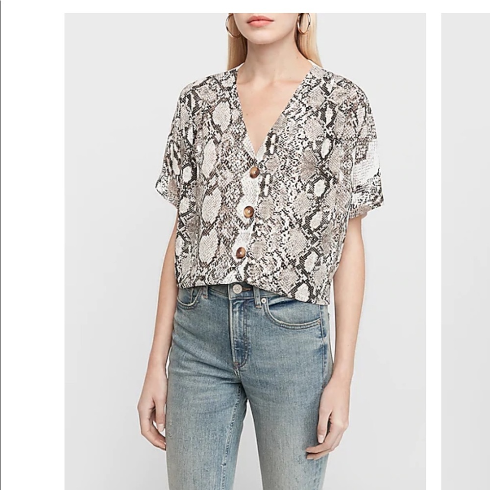 NWT Express snakeskin dolman top